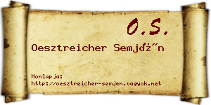 Oesztreicher Semjén névjegykártya